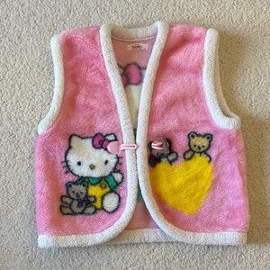 Sanrio Pink Vest with Hello Kitty and Teddy Bear